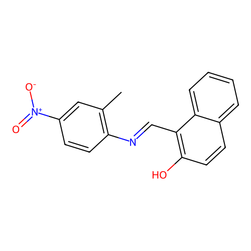 1-[({4-Nitro-2-methylphenyl}imino)methyl]-2-naphthol structure