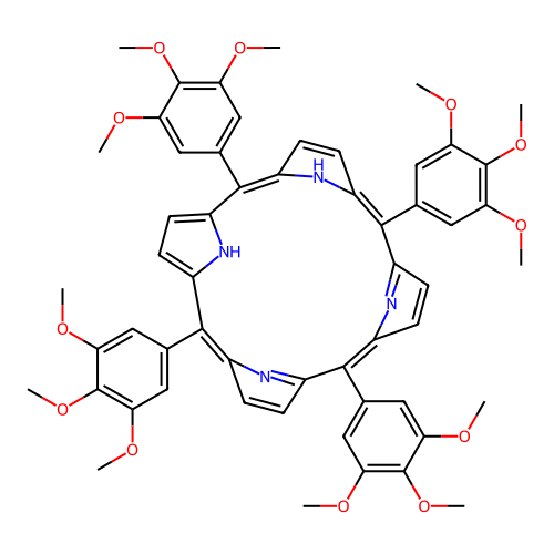 5,10,15,20-Tetrakis(3,4,5-trimethoxyphenyl)-21,22-dihydroporphyrin structure