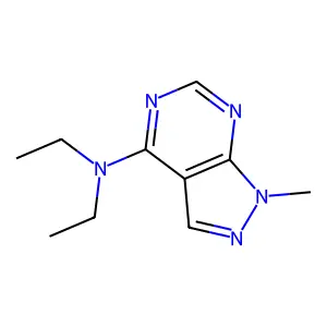 N,N-diethyl-1-methyl-1H-pyrazolo[3,4-d]pyrimidin-4-amine structure