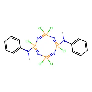2,4,4,6,8,8-Hexachloro-N(2),N(6)-dimethyl-N(2),N(6)-diphenyl-1,3,5,7,2lambda(5),4lambda(5),6lambda(5),8lambda(5)-tetraazatetraphosphocine-2,6-diamine structure