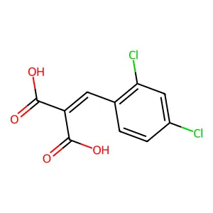 [(2,4-Dichlorophenyl)methylidene]propanedioic acid structure