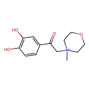 Morpholinium, 4-(2-(3,4-dihydroxyphenyl)-2-oxoethyl)-4-methyl- structure