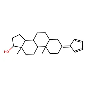 3-(Cyclopenta-2,4-dien-1-ylidene)androstan-17-ol structure