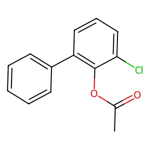 (2-Chloro-6-phenylphenyl) acetate structure