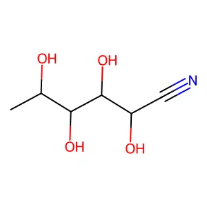 2,3,4,5-Tetrahydroxyhexanenitrile structure