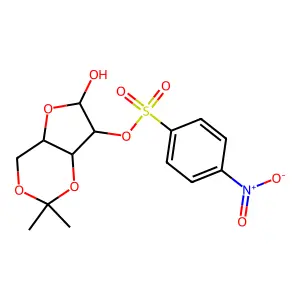 (6-hydroxy-2,2-dimethyl-4a,6,7,7a-tetrahydro-4H-furo[3,2-d][1,3]dioxin-7-yl) 4-nitrobenzenesulfonate structure