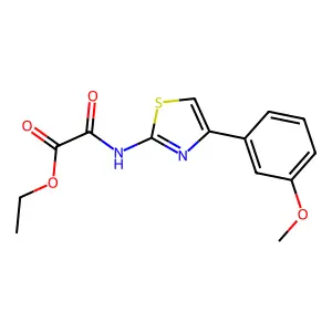Acetic acid, ((4-(3-methoxyphenyl)-2-thiazolyl)amino)oxo-, ethyl ester structure