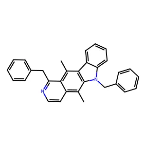 1,6-Dibenzyl-5,11-dimethylpyrido[4,3-b]carbazole structure