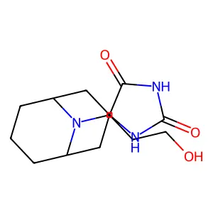 9-(3-hydroxypropyl)spiro[9-azabicyclo[3.3.1]nonane-3,5'-imidazolidine]-2',4'-dione structure