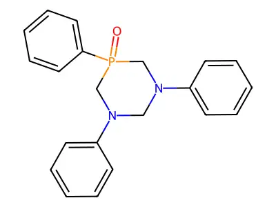 1,3,5-Diazaphosphorine, hexahydro-1,3,5-triphenyl-, 5-oxide structure