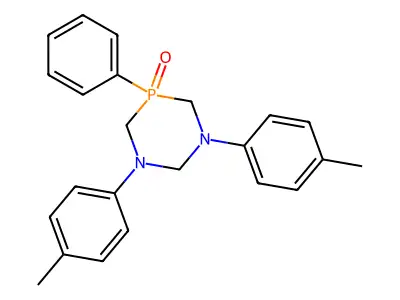 1,3,5-Diazaphosphorine, hexahydro-1,3-bis(4-methylphenyl)-5-phenyl-, 5-oxide structure