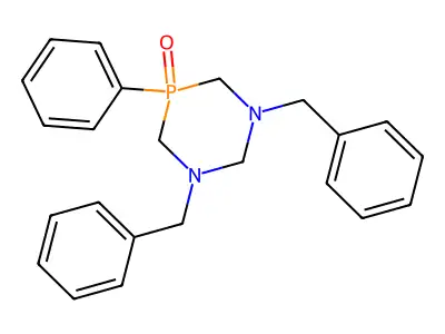 1,3,5-Diazaphosphorine, hexahydro-1,3-bis(phenylmethyl)-5-phenyl-, 5-oxide structure