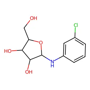 2-(3-Chloroanilino)-5-(hydroxymethyl)oxolane-3,4-diol structure