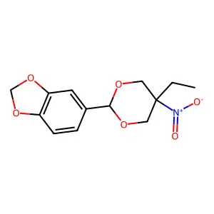 5-(5-Ethyl-5-nitro-1,3-dioxan-2-yl)-2H-1,3-benzodioxole structure