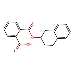 2-{[(1,2,3,4-Tetrahydronaphthalen-2-yl)oxy]carbonyl}benzoic acid structure