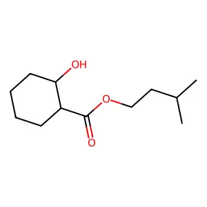 3-Methylbutyl 2-hydroxycyclohexane-1-carboxylate structure