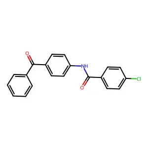 N-(4-benzoylphenyl)-4-chlorobenzamide structure