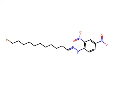 N-(11-bromoundecylideneamino)-2,4-dinitroaniline structure