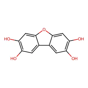 Dibenzofuran-2,3,7,8-tetrol structure