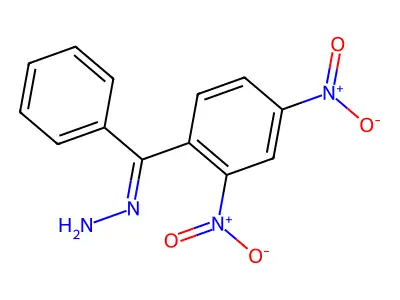 [(2,4-Dinitrophenyl)-phenylmethylidene]hydrazine structure