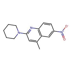 4-Methyl-6-nitro-2-piperidin-1-ylquinoline structure