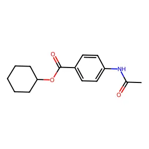 Cyclohexyl 4-acetamidobenzoate structure