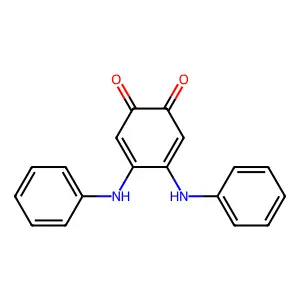4,5-Dianilinocyclohexa-3,5-diene-1,2-dione structure