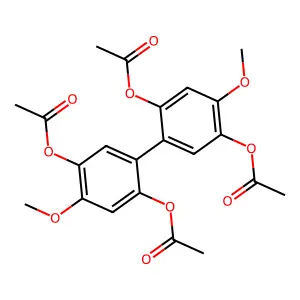 4,4'-Dimethoxy-2,2'5,5'-tetraacetoxybiphenyl structure