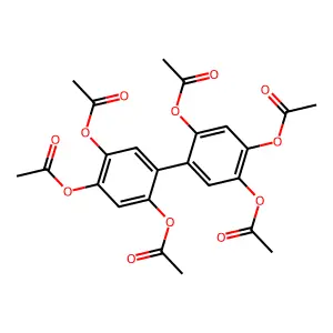 [1,1'-Biphenyl]-2,2',4,4',5,5'-hexayl hexaacetate structure