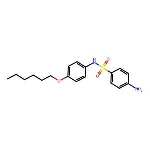 4-amino-N-(4-hexoxyphenyl)benzenesulfonamide structure
