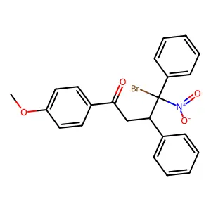 4-Bromo-1-(4-methoxyphenyl)-4-nitro-3,4-diphenylbutan-1-one structure