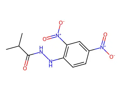 N'-(2,4-dinitrophenyl)-2-methylpropanehydrazide structure