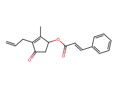 (2-methyl-4-oxo-3-prop-2-enylcyclopent-2-en-1-yl) (E)-3-phenylprop-2-enoate structure