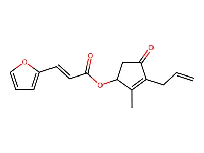 (2-Methyl-4-oxo-3-prop-2-enylcyclopent-2-en-1-yl) 3-(furan-2-yl)prop-2-enoate structure