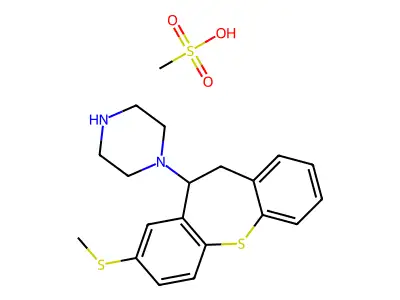 Desmethyl-methiothepin methanesulfonate structure