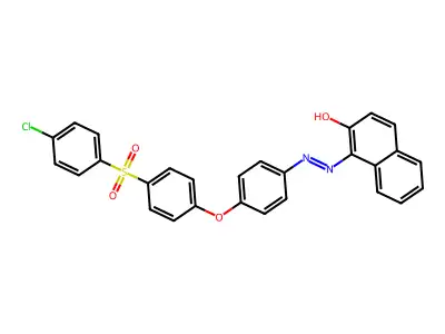 1-(4-(4-(4-Chloro-benzenesulfonyl)-phenoxy)-phenylazo)-naphthalen-2-OL structure