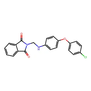N-(4-(4-Chlorophenoxy)-anilinomethyl)-phthalimide structure