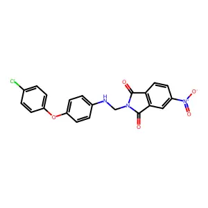 2-[[[4-(4-Chlorophenoxy)phenyl]amino]methyl]-5-nitro-1H-isoindole-1,3(2H)-dione structure