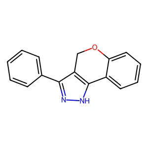 (1)Benzopyrano(4,3-c)pyrazole, 2,4-dihydro-3-phenyl- structure