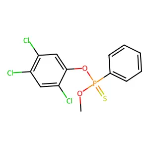 O-Methyl O-(2,4,5-trichlorophenyl) phenylphosphonothioate structure