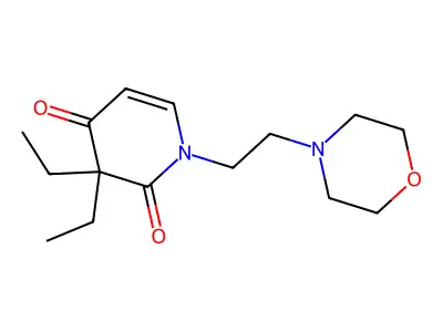 2,4(1H,3H)-Pyridinedione, 3,3-diethyl-1-(2-(4-morpholinyl)ethyl)- structure