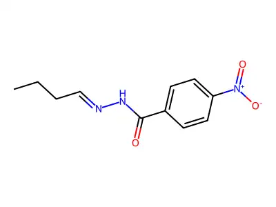 N-(butylideneamino)-4-nitrobenzamide structure