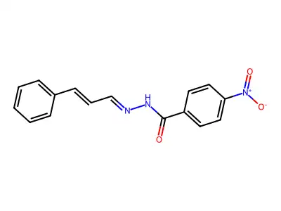 N-(cinnamylideneamino)-4-nitrobenzamide structure