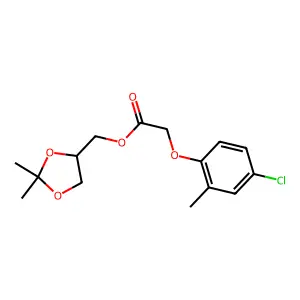 (2,2-Dimethyl-1,3-dioxolan-4-yl)methyl (4-chloro-2-methylphenoxy)acetate structure