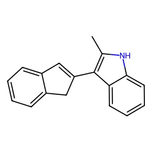 3-(1H-inden-2-yl)-2-methyl-1H-indole structure