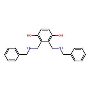 2,3-Bis[(benzylamino)methyl]benzene-1,4-diol structure