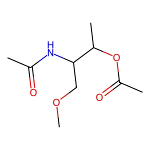 (3-Acetamido-4-methoxybutan-2-yl) acetate structure
