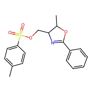 (5-Methyl-2-phenyl-4,5-dihydro-1,3-oxazol-4-yl)methyl 4-methylbenzenesulfonate structure