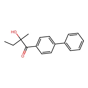 2-Hydroxy-2-methyl-1-(4-phenylphenyl)butan-1-one structure