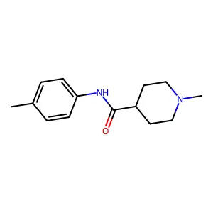 1-methyl-N-(4-methylphenyl)piperidine-4-carboxamide structure